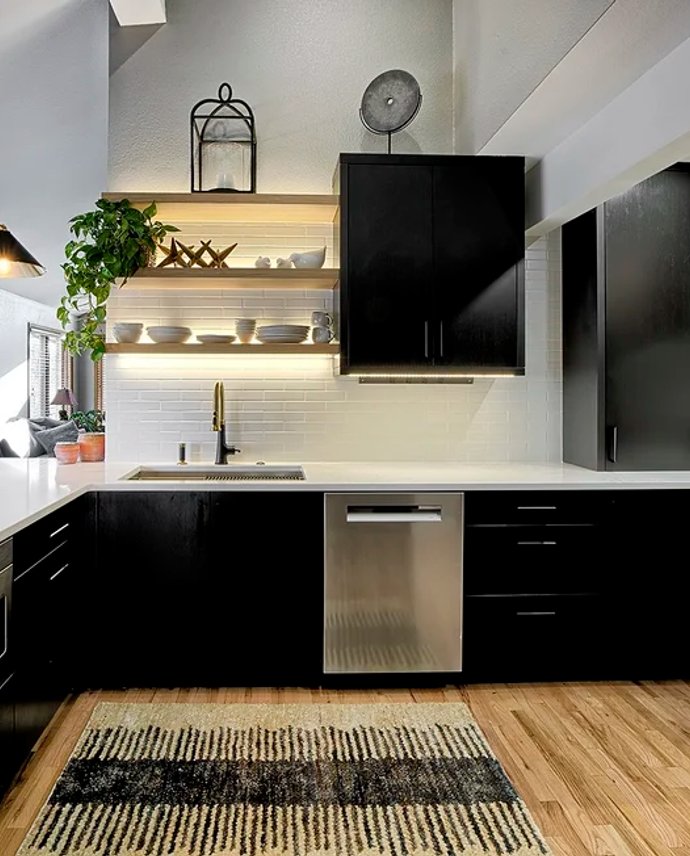 Custom kitchen cabinetry and countertop craftsmanship by Reither Construction in Douglas County Colorado