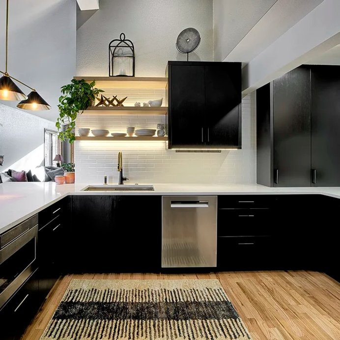 Modern Moody kitchen remodel in Parker by Reither Construction, view 1