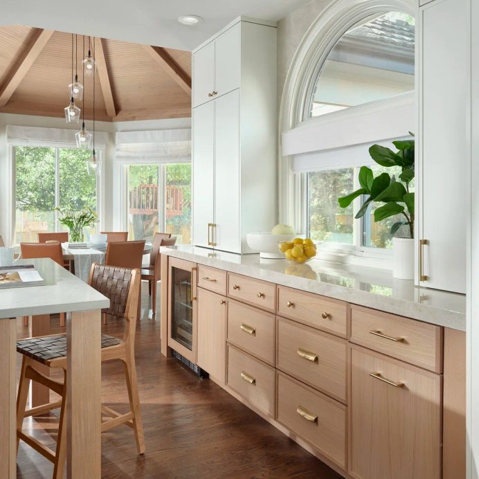 Natural Warm kitchen remodel in Greenwood Village by Reither Construction, view 3
