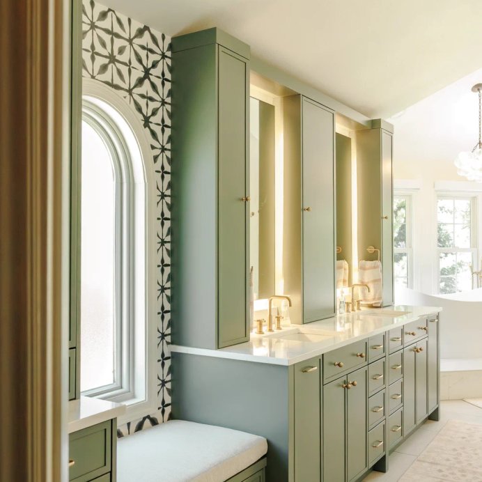 Modern Tranquility bathroom remodel in Greenwood Village by Reither Construction, view 2