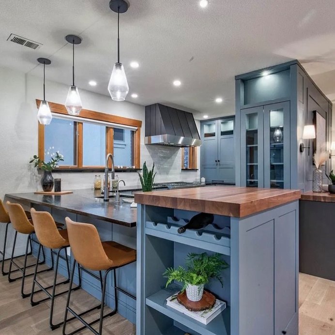 Modern Comfort Elevated lower-level remodel in Sterling Ranch by Reither Construction, view 1